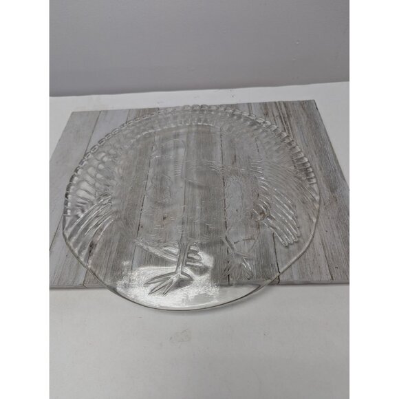 Pilgrim Glass "CHRISTMAS MORNING" Party Platter 13" Hand Made Ceredo, WV Vintage - Picture 5 of 6